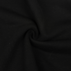 Ткань Футер 3-х нитка (Ширина 1,85 м), цвет Черный (на отрез) в Люберцах