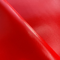 Ткань ПВХ 600 гр/м2 плотная, Красный (Ширина 150см), на отрез  в Люберцах