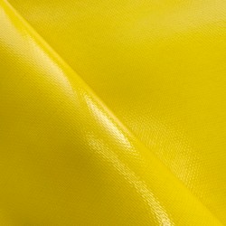 Ткань ПВХ 600 гр/м2 плотная, Жёлтый (Ширина 150см), на отрез  в Люберцах