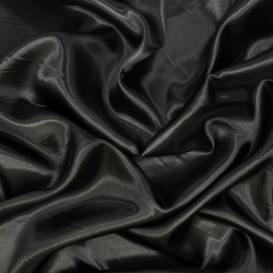 Ткань Атлас-сатин, цвет Черный (на отрез)  в Люберцах