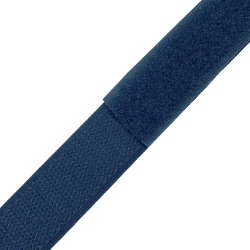 Контактная лента 25мм цвет Синий (велькро-липучка, на отрез)  в Люберцах