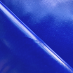 Ткань ПВХ 450 гр/м2, Синий (Ширина 160см), на отрез  в Люберцах
