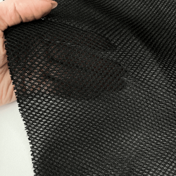 Сетка 3D трехслойная Air mesh 165 гр/м2 (Ширина 150см), цвет Черный (на отрез) в Люберцах